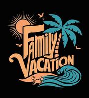 summer vacation beach t shirt vector