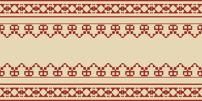 Elegant Textile Border with Floral Motif.Vintage Textile Border for Classic Designs.Colorful Textile Border with Geometric Patterns vector