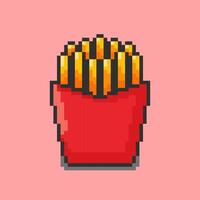 Pixel art style French fries design vector