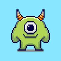 Pixel art style Monster design vector