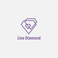 Three diamonds logo of a line of three different sizes. vector