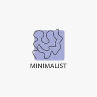 Abstract logo from lines in minimalist style. vector
