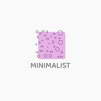 Abstract logo from circles in minimalist style. vector