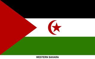 bandera de occidental Sáhara, occidental Sáhara nacional bandera vector