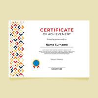 Abstract Geometric Certificate Design Template vector