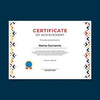 Abstract Geometric Certificate Template Design vector