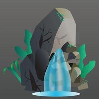 Rock and Water Source vector