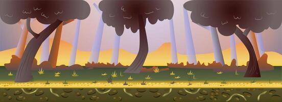 Fantasy Forest Game Background vector