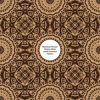 Moroccan Persian African ethnic motifs seamless pattern vector