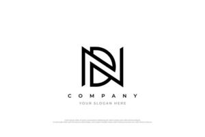 Minimal Letter DN or ND Logo Design vector