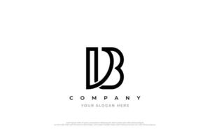 Minimal Letter DB or BD Logo Design vector