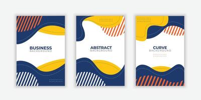 Set Abstract colorful geometric modern annual report flyer Brochure leaflet, the presentation cover, magazine advertising. cover with an abstract background. vector