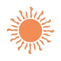 Minimalist sun design icon style vector