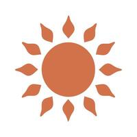 Minimalist sun design icon style vector
