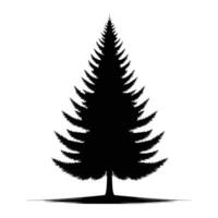 minimalista pino árbol silueta vector