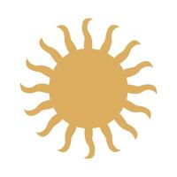Minimalist sun design icon style vector