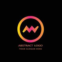 abstract logo design gradient color vector