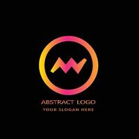 abstract logo design gradient color vector