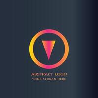 abstract logo design gradient color vector