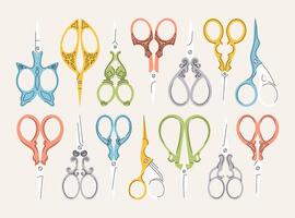 Colorful scissors for creativity vector