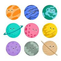 Collection of planets vector