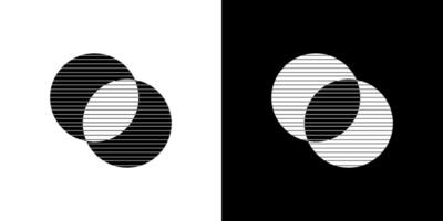 Integration, interaction logo. Round business concept. Interact logo business icon. Abstract strip line circle vector