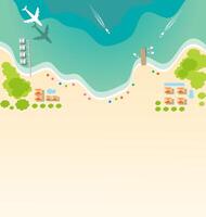 Paradise tropical beach background vector