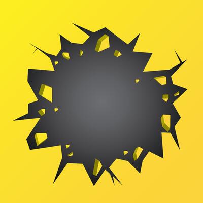 Hole cracked in the wall