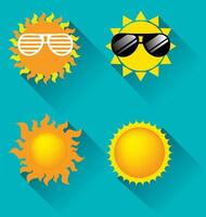 Sun icon for summer concept vector