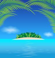 Paradise tropical ocean island vector