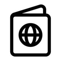 Simple Passport icon. The icon can be used for websites, print templates, presentation templates, illustrations, etc vector