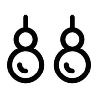 Simple Earrings icon. The icon can be used for websites, print templates, presentation templates, illustrations, etc vector