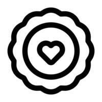 Simple Love Badge icon. The icon can be used for websites, print templates, presentation templates, illustrations, etc vector