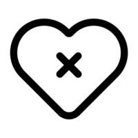 Simple Broken Heart icon. The icon can be used for websites, print templates, presentation templates, illustrations, etc vector