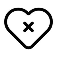 Simple Broken Heart icon. The icon can be used for websites, print templates, presentation templates, illustrations, etc vector