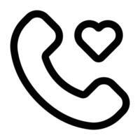 Simple Love Call icon. The icon can be used for websites, print templates, presentation templates, illustrations, etc vector