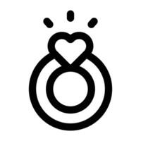 Simple Wedding Ring icon. The icon can be used for websites, print templates, presentation templates, illustrations, etc vector