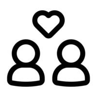 Simple Couple icon. The icon can be used for websites, print templates, presentation templates, illustrations, etc vector