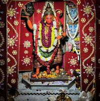 lord hanuman hold mountain on hand. hindu religion image photo