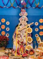 statue of saraswati mata in temple photo