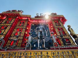 statue of robot depict ancient history photo