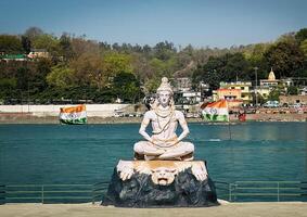 the statue of lord shiva in rishikesh photo