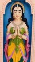 indian godess statue praying concept photo