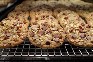 Various crumbl cookies professional advertising food photography photo