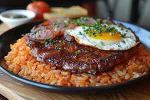 Egg fried rice professional advertising food photography photo