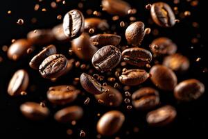 levitating coffee bean professional advertising food photography photo