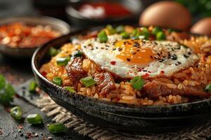 Egg fried rice professional advertising food photography photo