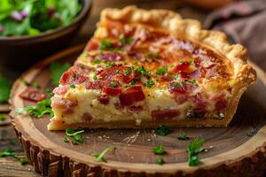 A slice of Quiche Lorraine. photo