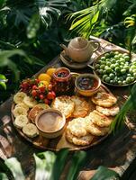 Tropical Welsh cakes breakfast photo