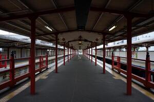 tradicionalmente decorado plataformas a dazaifu foto